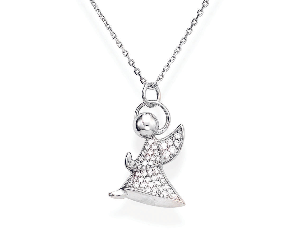 Collana in AG925  e zirconi bianchi (Lungh. 41+4cm) Default Title