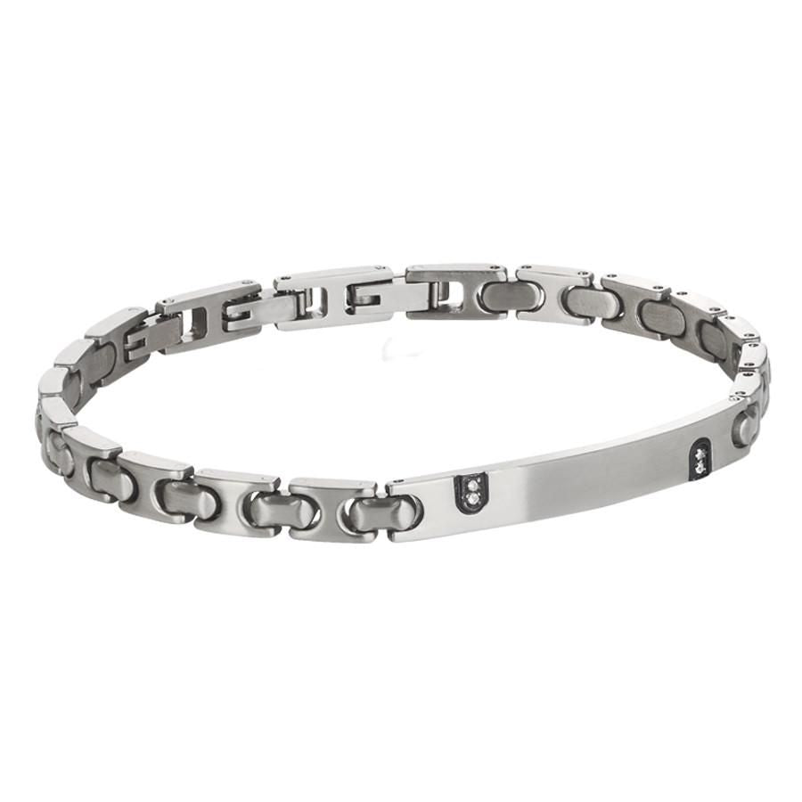 Bracciale a moduli stretti e zirconi Default Title