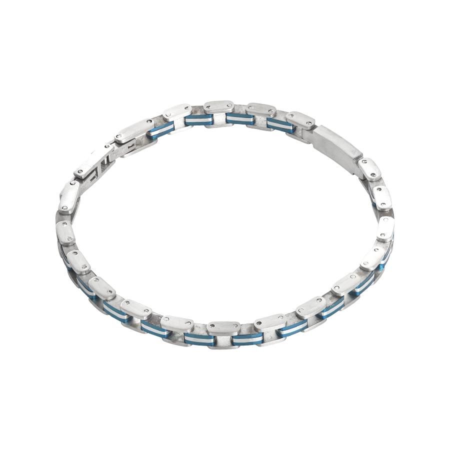 Bracciale modulare con Pvd blu e bianco Default Title