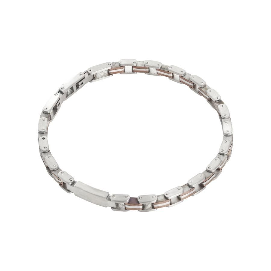 Bracciale modulare con Pvd marrone e bianco Default Title