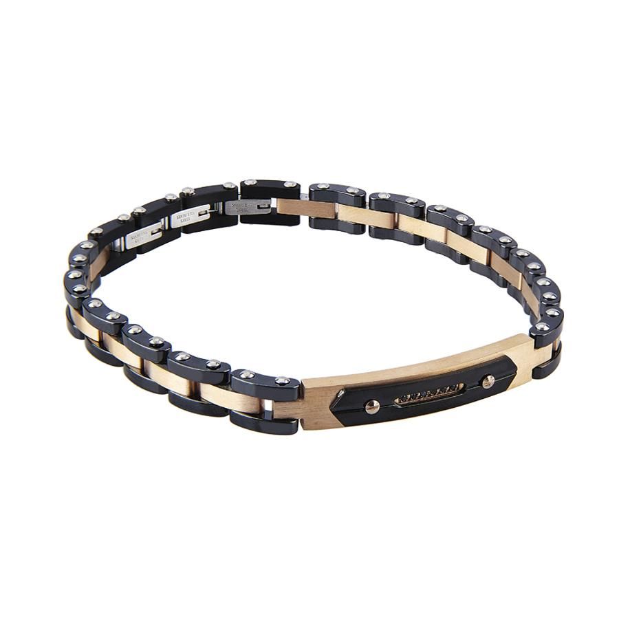Bracciale modulare con piastrina in ceramica nera Default Title