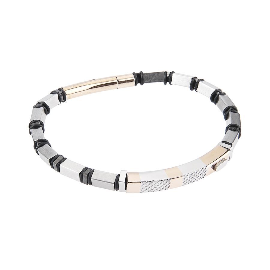 Bracciale in acciaio bicolor Default Title