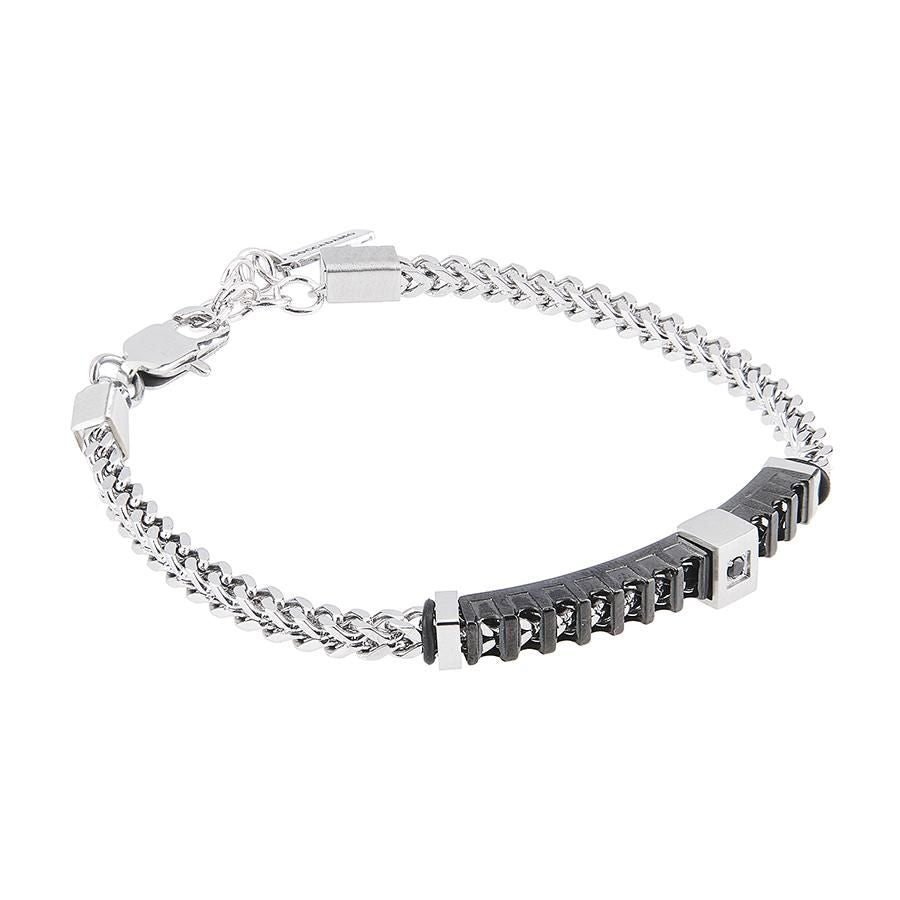 Bracciale a maglie intrecciate e zircone Default Title