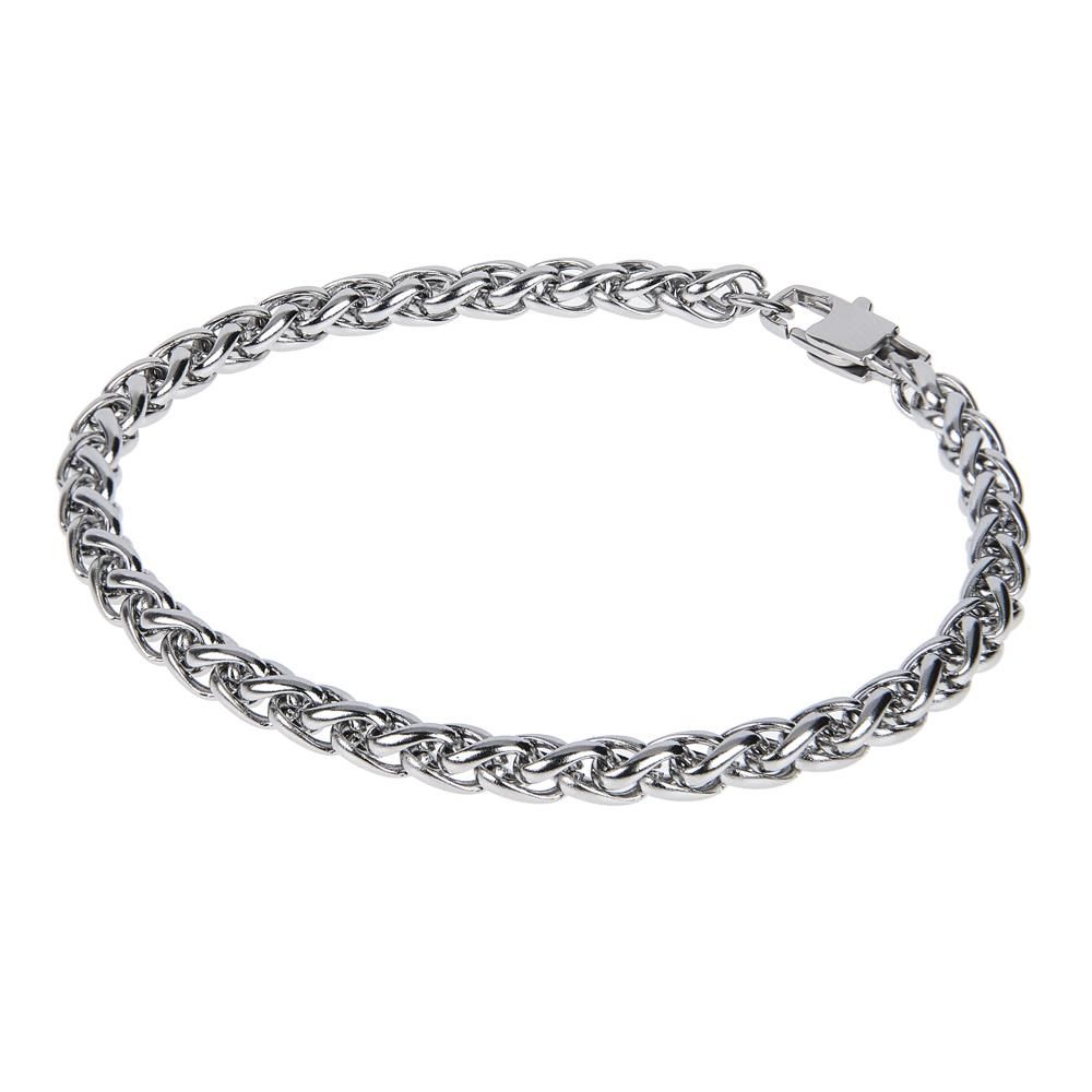 Bracciale large doppia maglia intrecciata Default Title