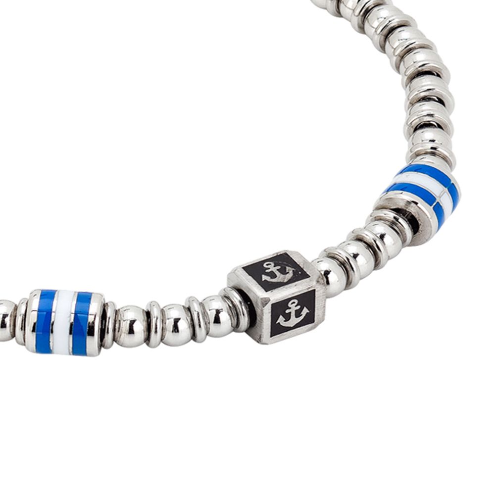 Bracciale beads con dadino centrale e ancora Default Title