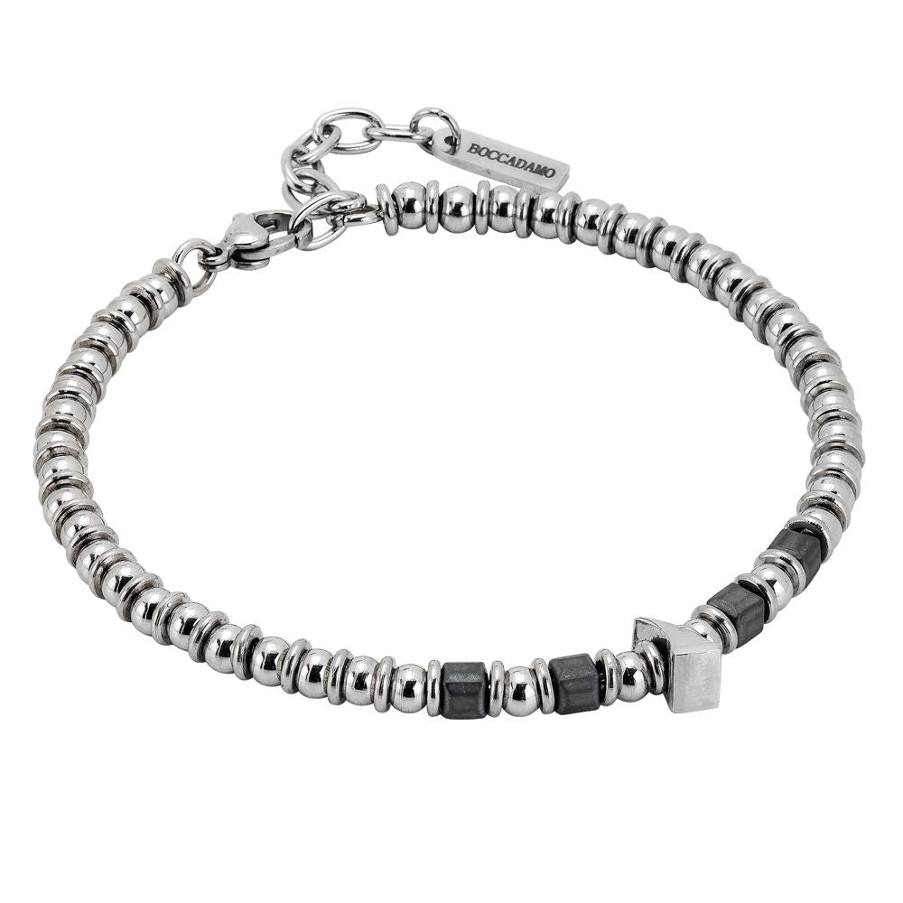 Bracciale beads con ematite grigia Default Title