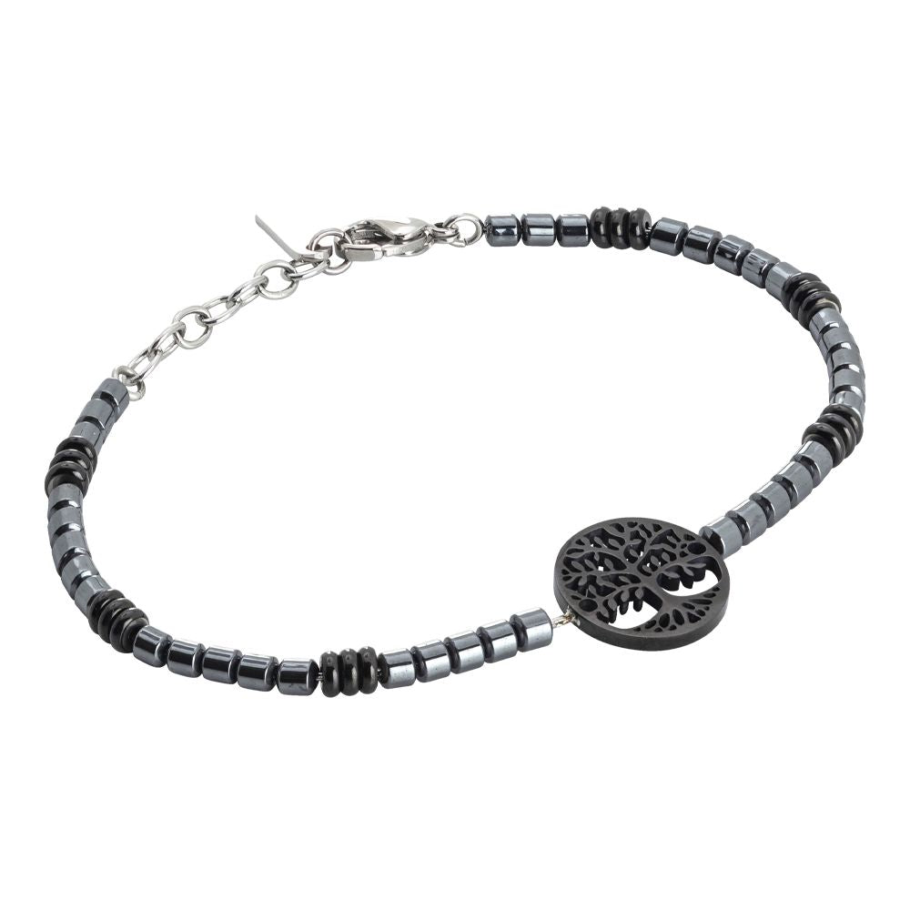 Bracciale uomo in acciaio ed albero della vita in pvd Default Title