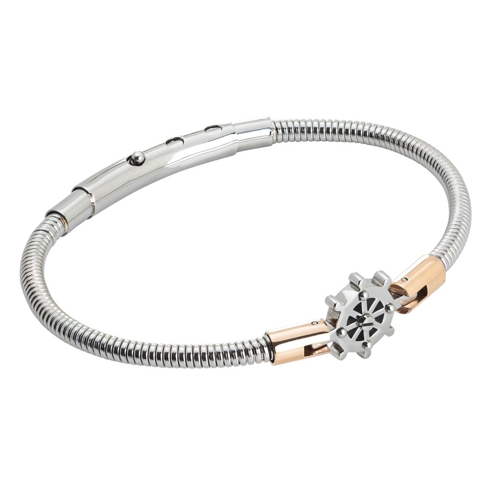 Bracciale tubolare in acciaio con timone Default Title