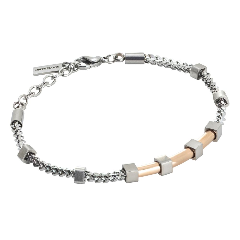 Bracciale in acciaio e pvd rosato Default Title