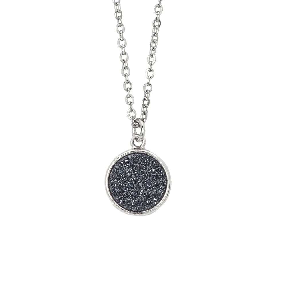 Collana con druzy stone color ematite Default Title