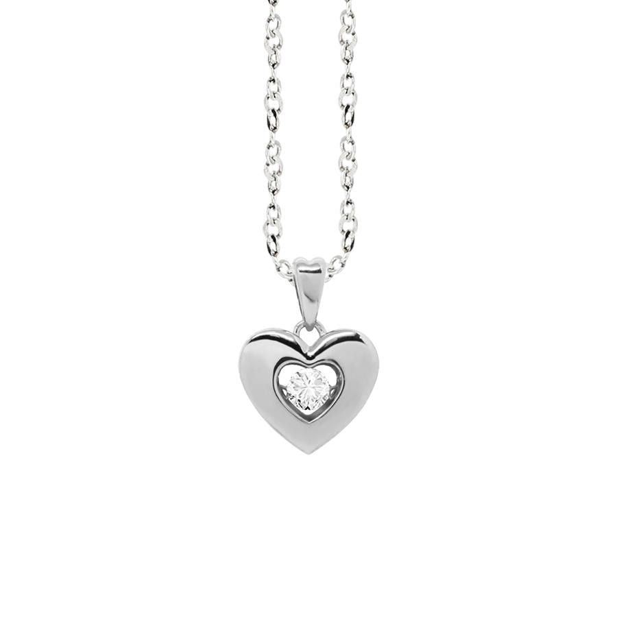 Collana con pendente a cuore misura "small" e zircone Default Title