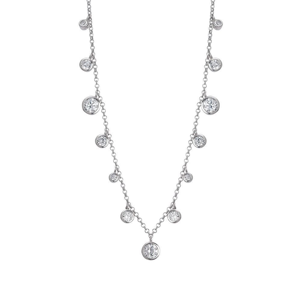 Collana con pendenti degradè di zirconi taglio diamante Default Title