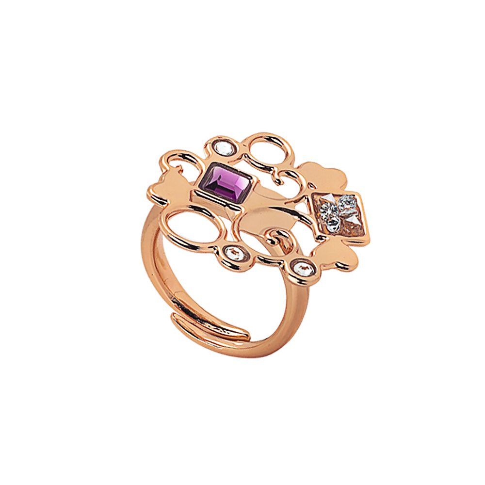 Anello rosato con decoro in cristalli Swarovski Default Title