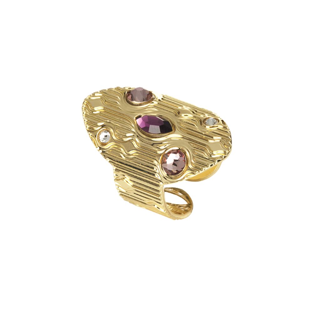 Anello navette con Swarovski rosa Default Title