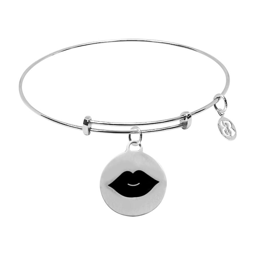 Bracciale con medaglietta "Kiss Me" e labbra Default Title