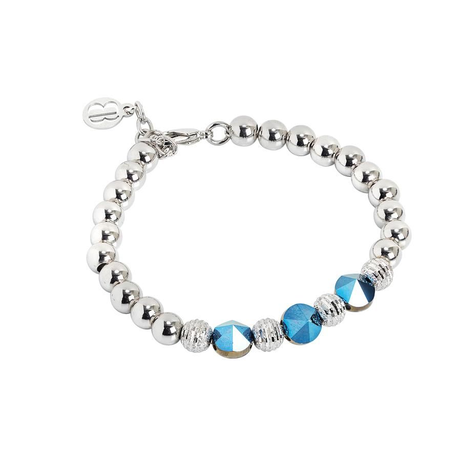 Bracciale con cristalli Swarovski metallic blu Default Title