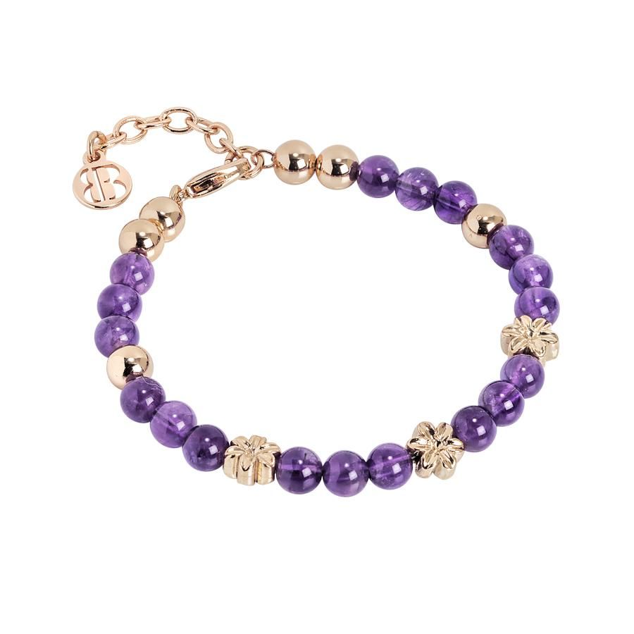 Bracciale con Swarovski ed ametista Default Title