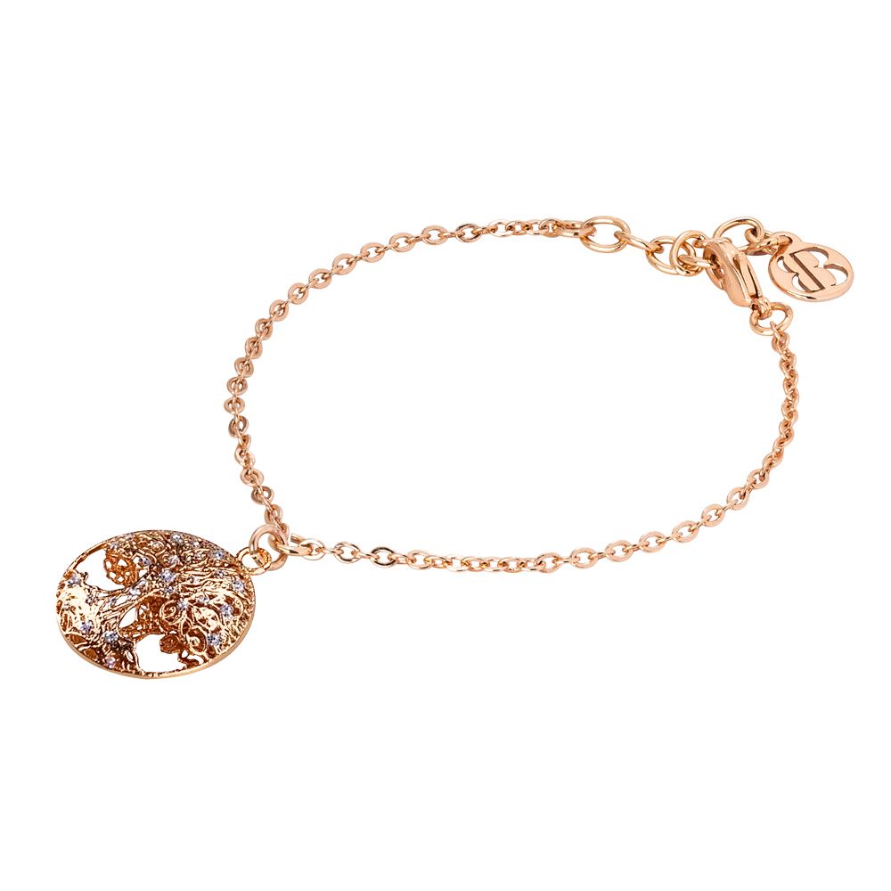 Bracciale rosato con albero della vita in glitter silver Default Title