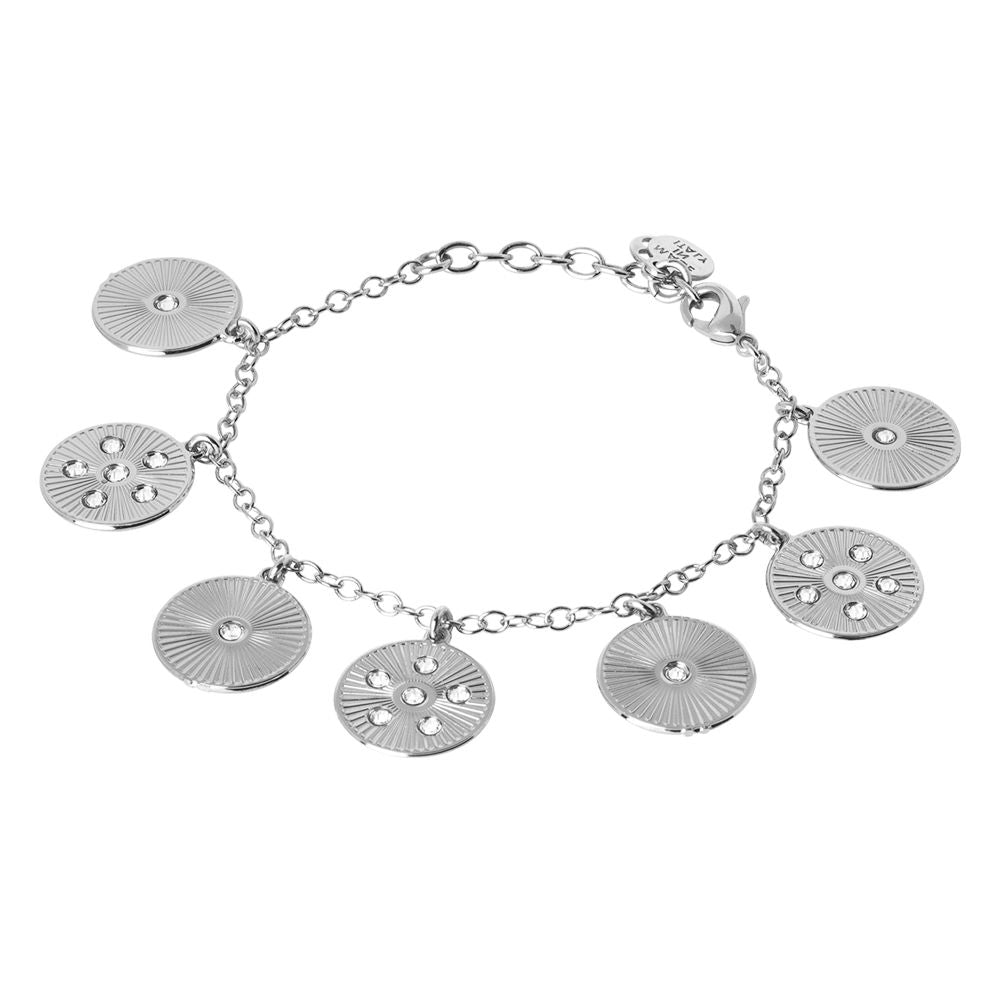 Bracciale rodiato con charms radiale e Swarovski Default Title