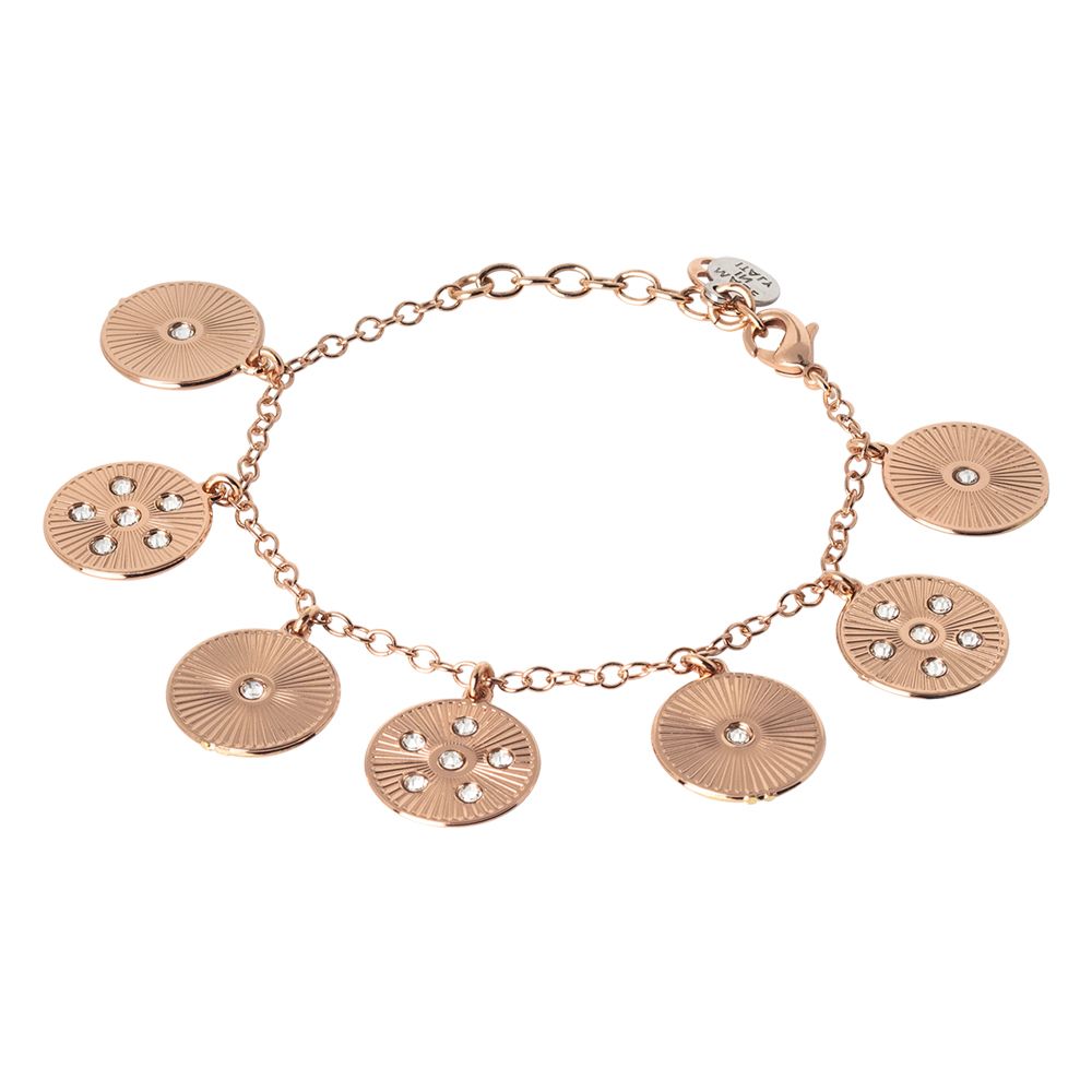 Bracciale rosato con charms radiale e Swarovski Default Title
