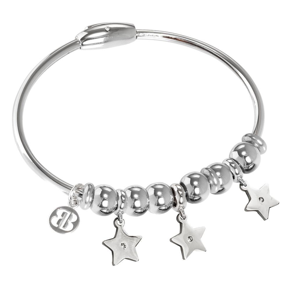 Bracciale con charms a forma di stelle e strass Default Title