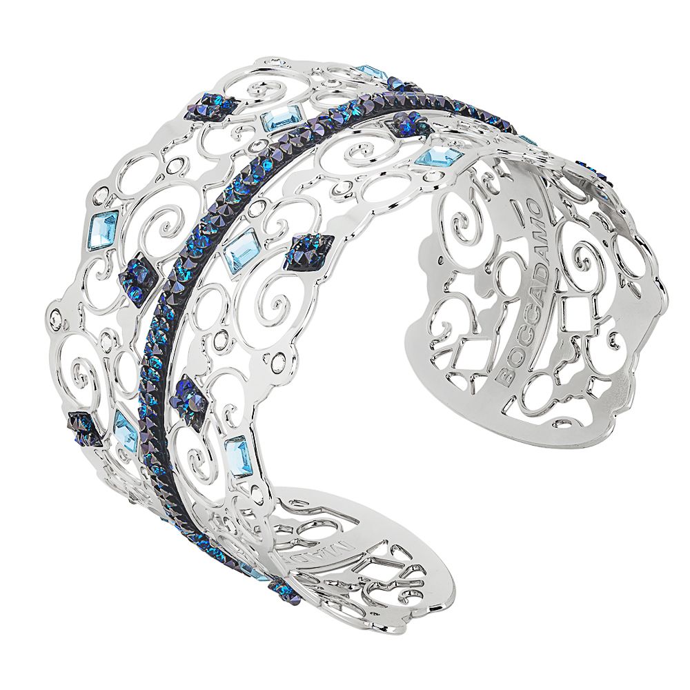 Bracciale rigido a fascia con cristalli Swarovski Default Title