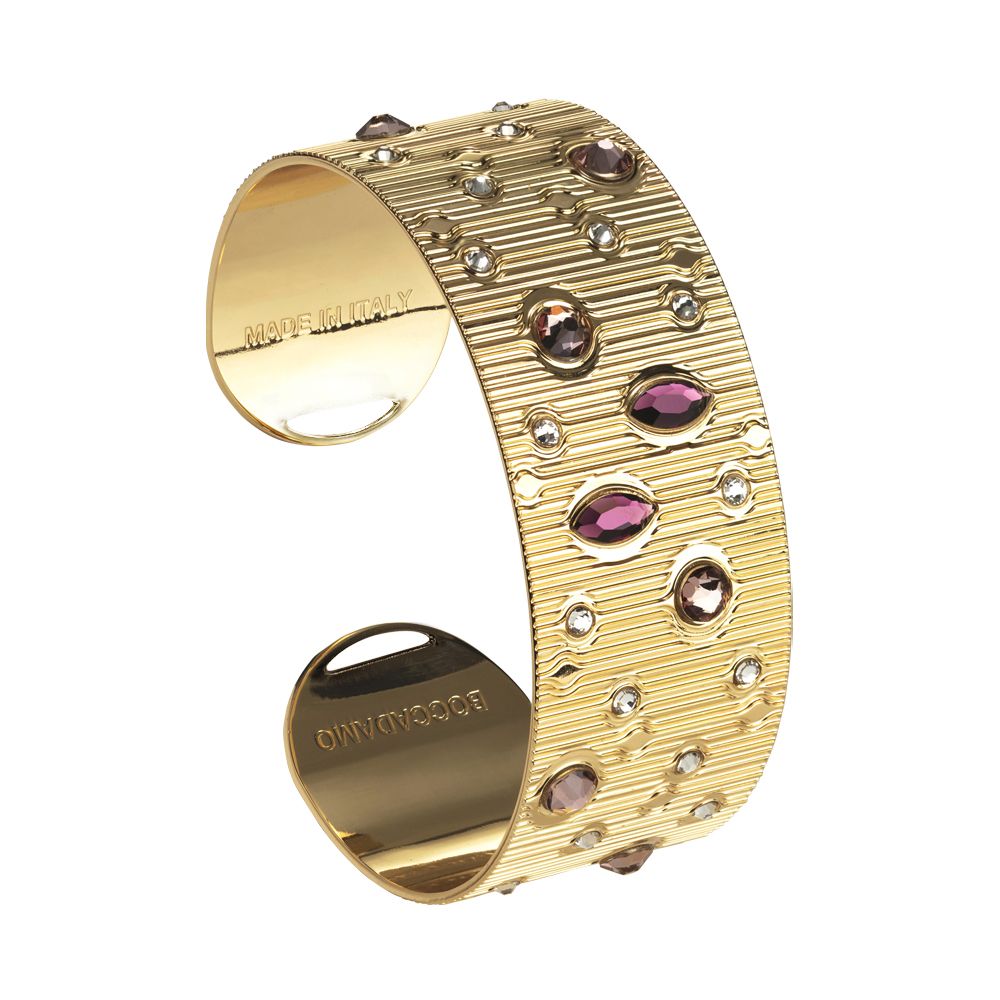 Bracciale rigido a fascia con Swarovski rosa Default Title