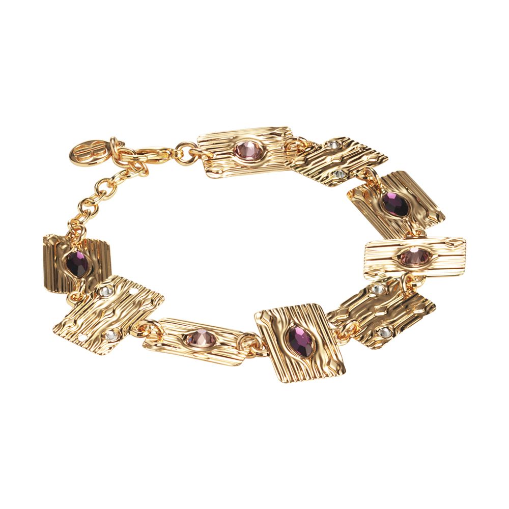 Bracciale modulare con Swarovski rosa Default Title