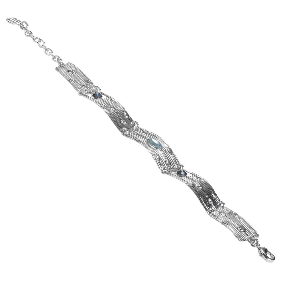 Bracciale semirgido con Swarovski blu Default Title