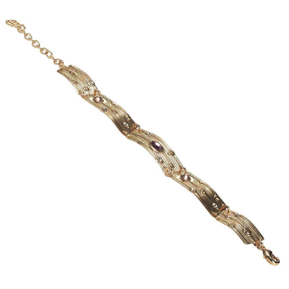 Bracciale semirgido con Swarovski rosa Default Title