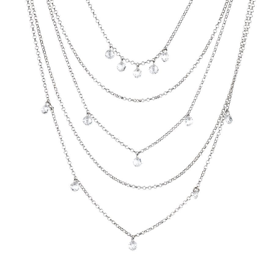 Collana multifilo con charms in Swarovski Default Title