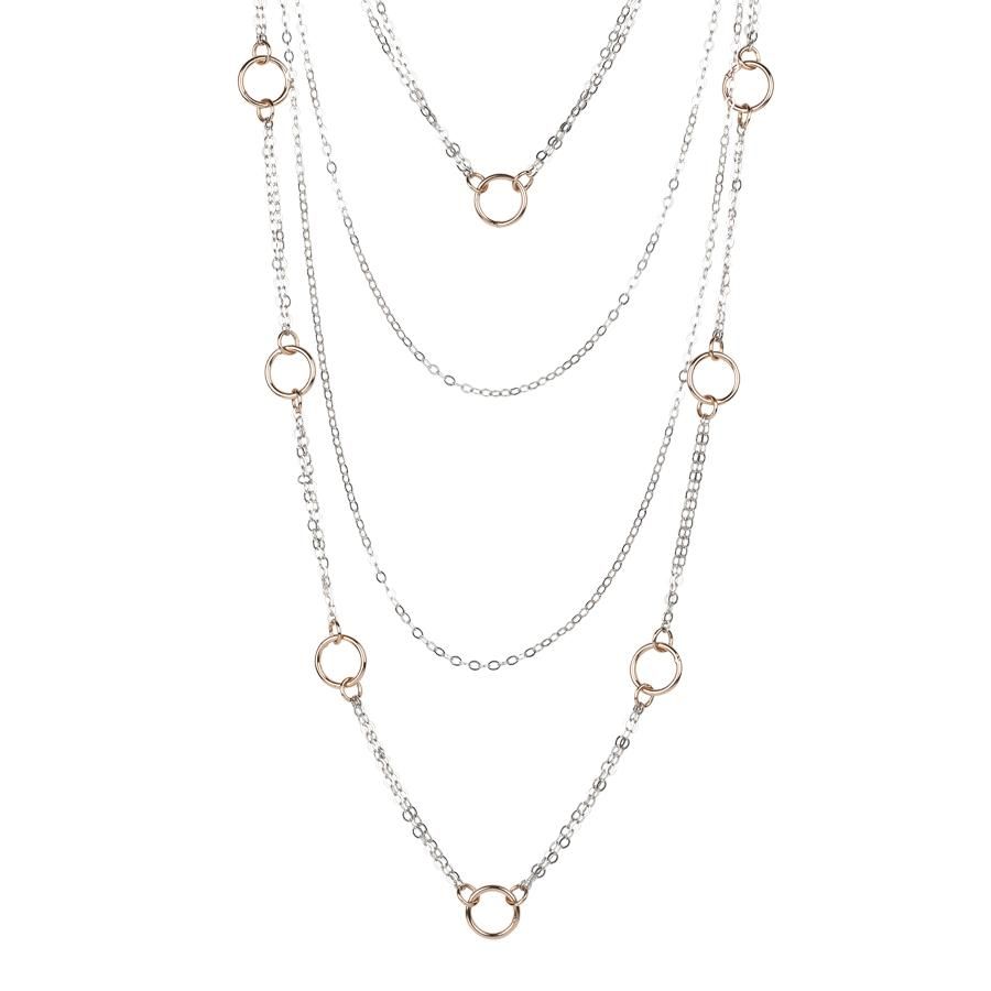 Collana multifilo degradè  con anelli Default Title