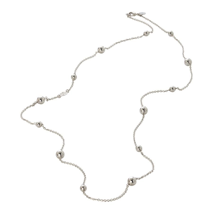 Collana lunga con sfere rodiate Default Title