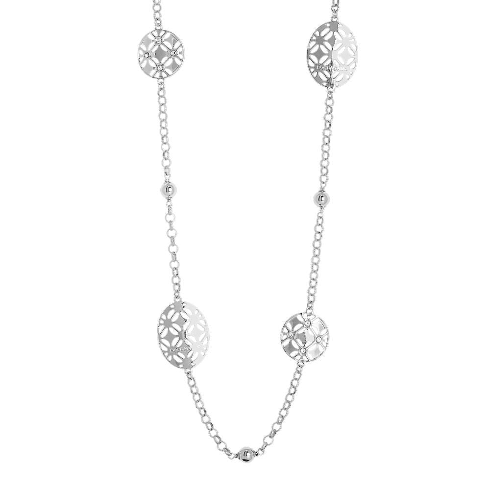 Collana lunga con elementi decorati in bassorilievo e Swarovski Default Title