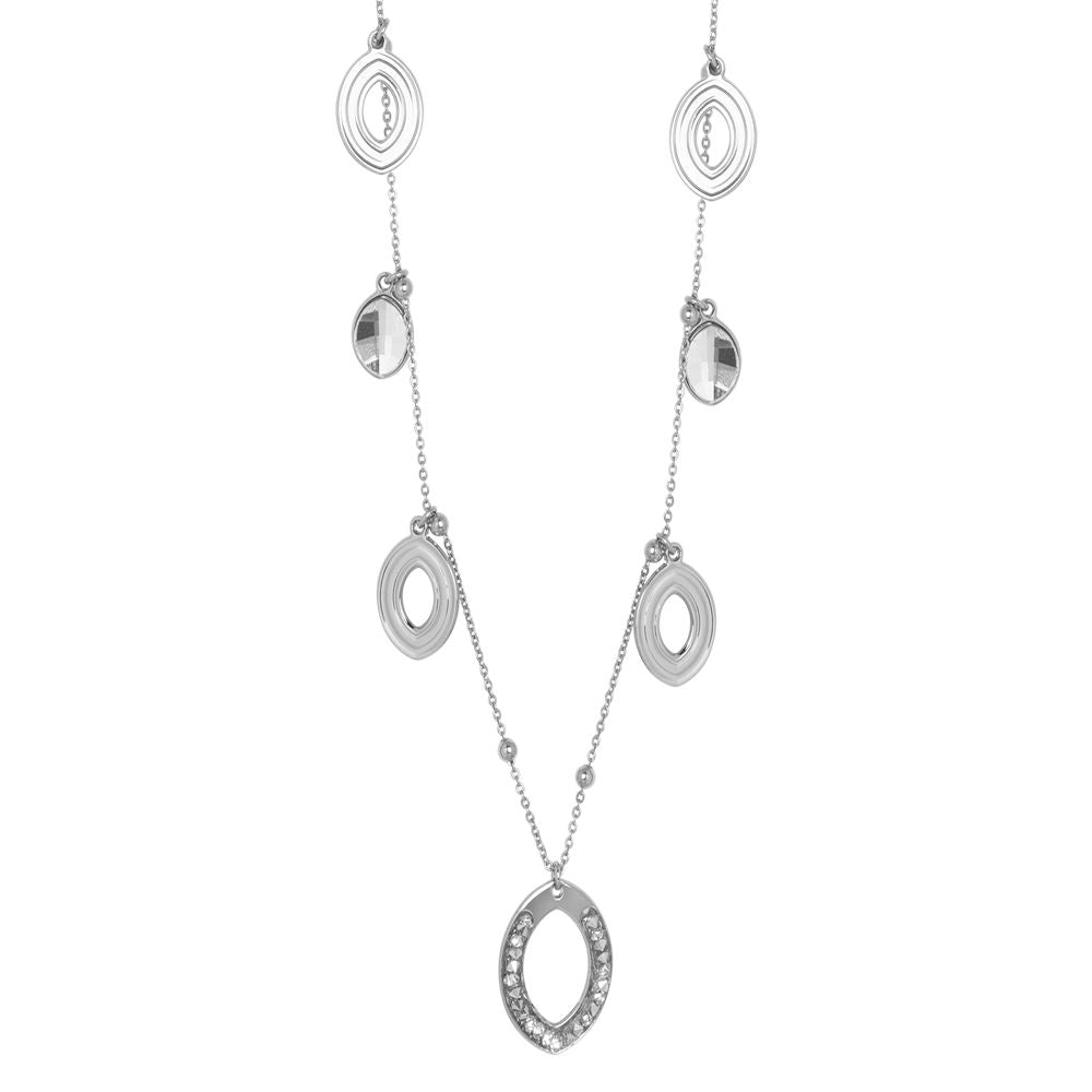 Collana lunga con navette lisce e in Swarovski Default Title
