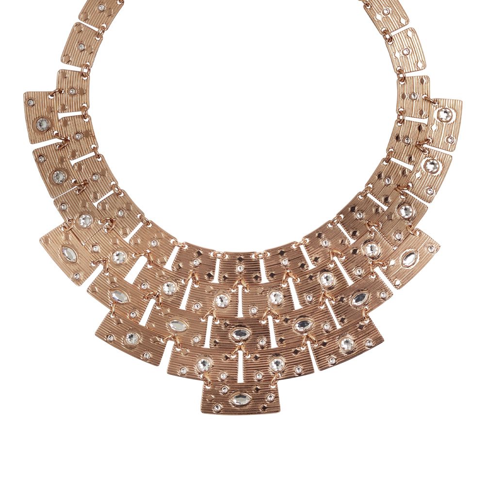 Collana con pettorale egiziano Swarovski rosa Default Title