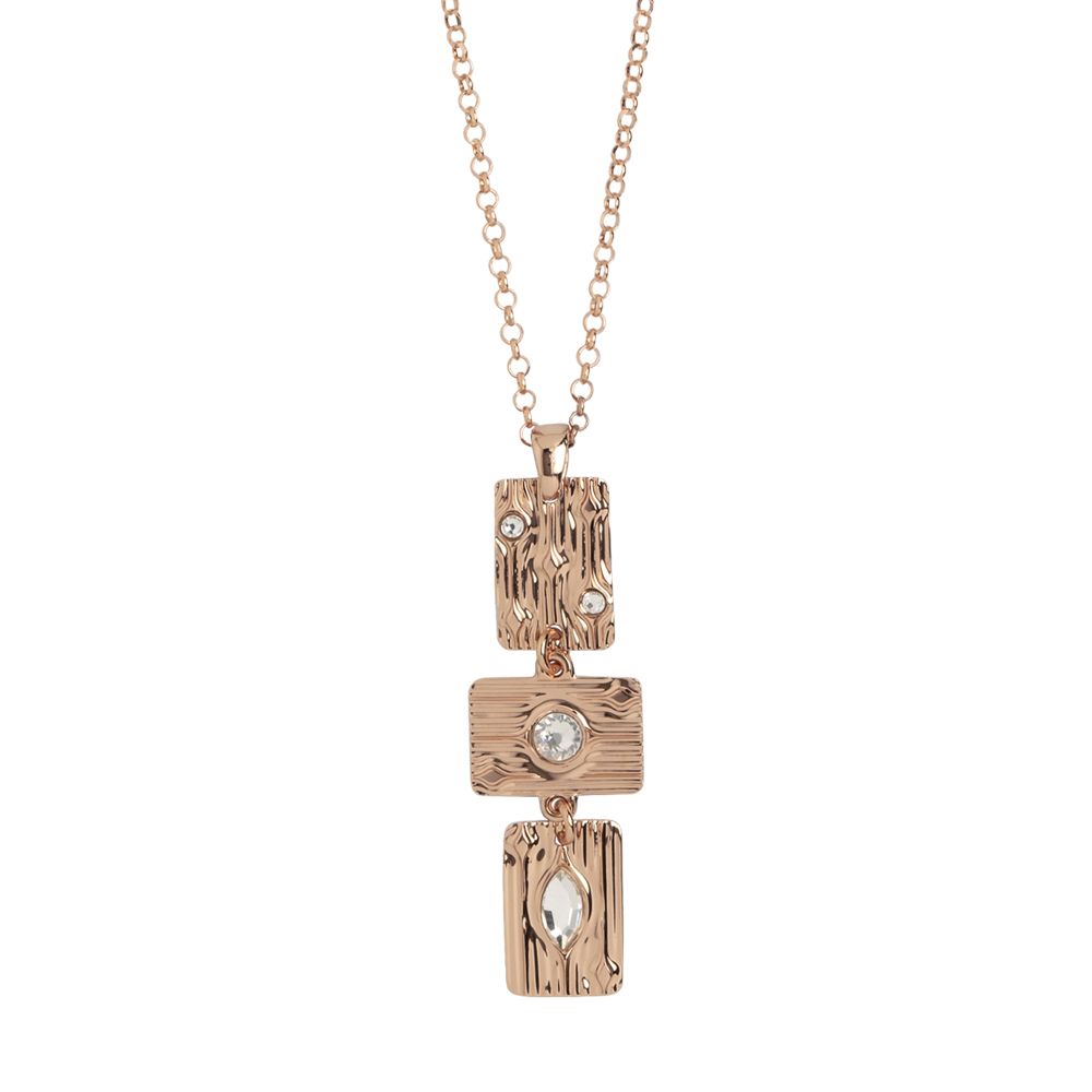 Collana lunga con pendente modulare e Swarovski crystal Default Title