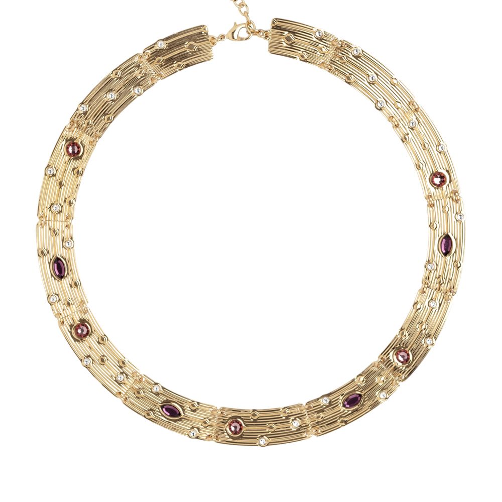 Collana semirigida con Swarovski rosa Default Title