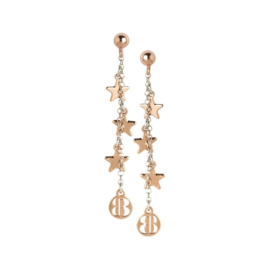Orecchini rosati con ciuffetto di stelline Default Title