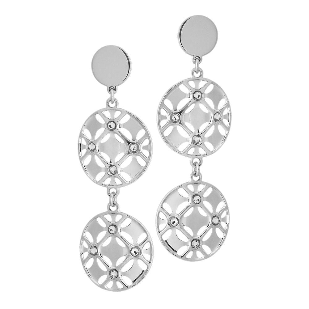 Orecchini con cerchi pendenti e Swarovski Default Title