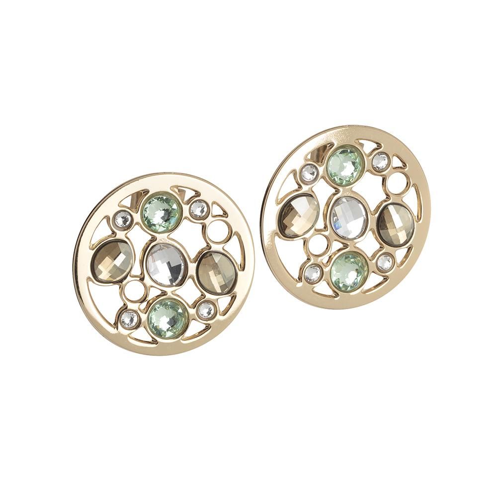 Orecchini a lobo placcati oro giallo con Swarovski Default Title