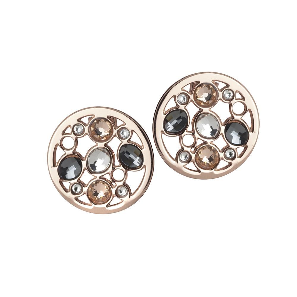 Orecchini a lobo placcati oro rosa con Swarovski Default Title