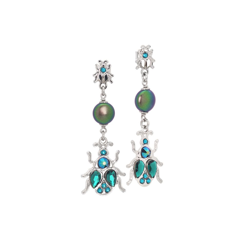 Orecchini pendenti con scarabeo e perle Swarovski Default Title