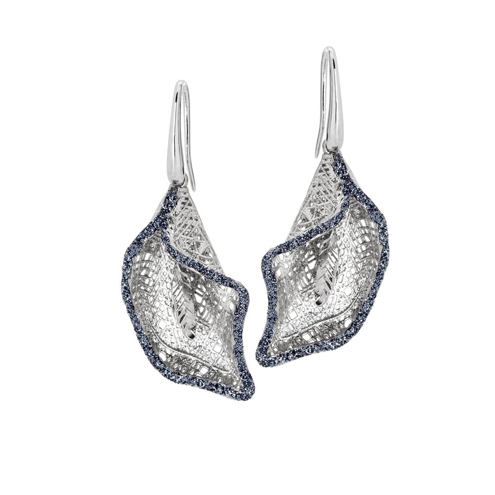 Orecchini con calla pendente in glitter nero Default Title