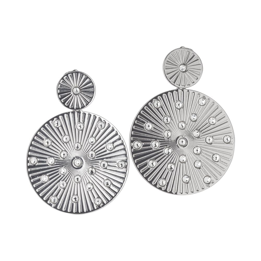 Orecchini pendenti con decoro circolare radiale e Swarovski Default Title
