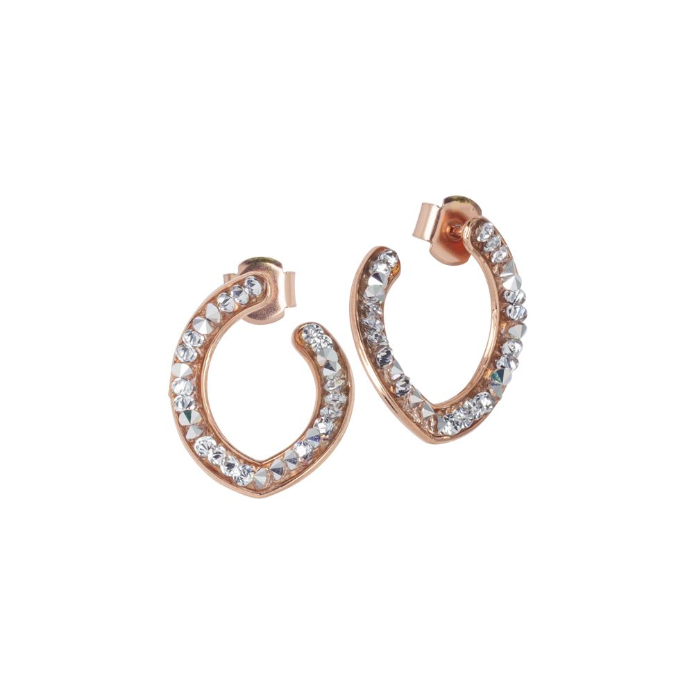 Orecchini rosati con navette e Swarovski Default Title