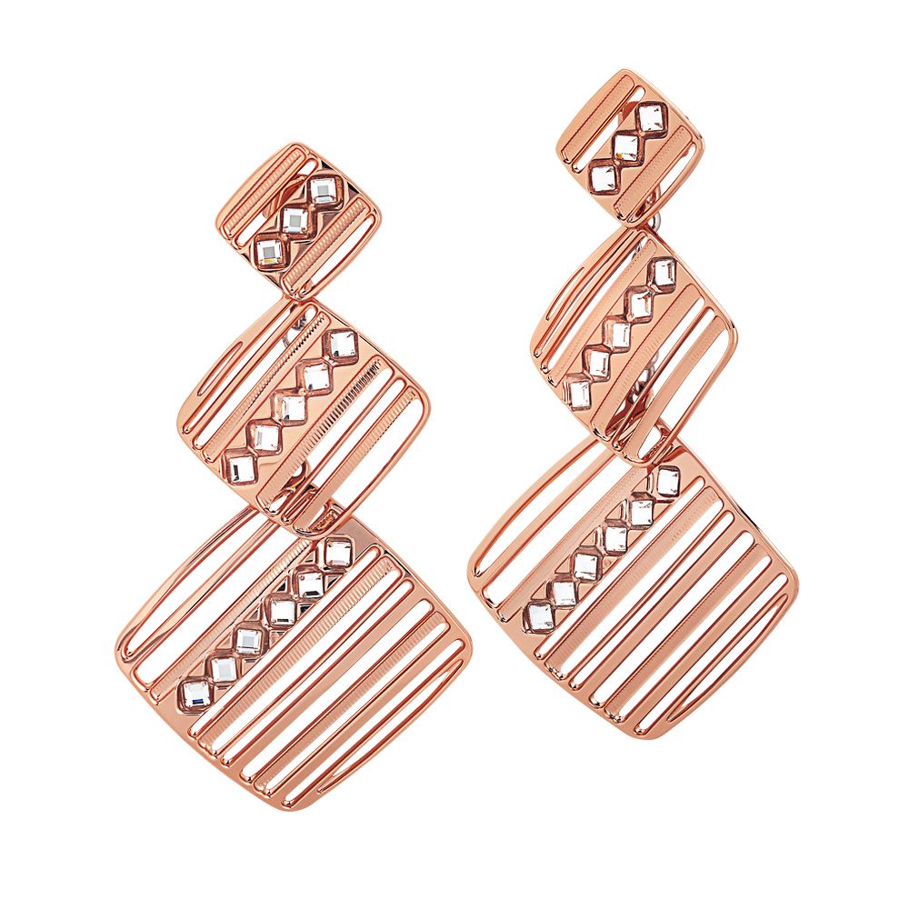 Orecchini pendenti rosati decorati da Swarovski Default Title