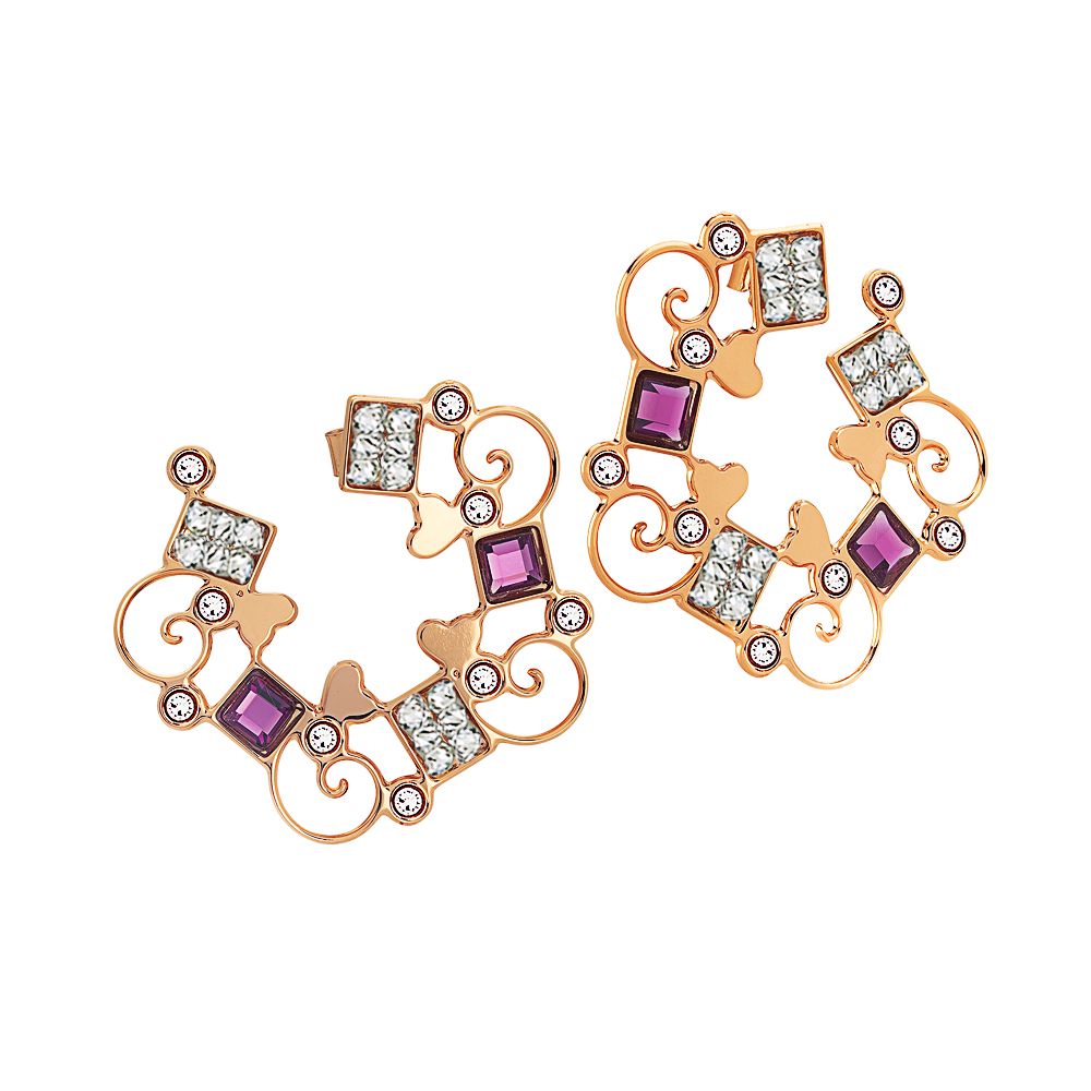 Orecchini mezzaluna rosati con Swarovski Default Title