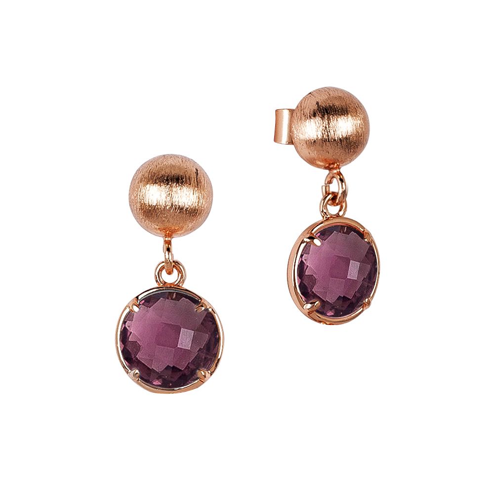 Orecchini con cristalli ametista Default Title