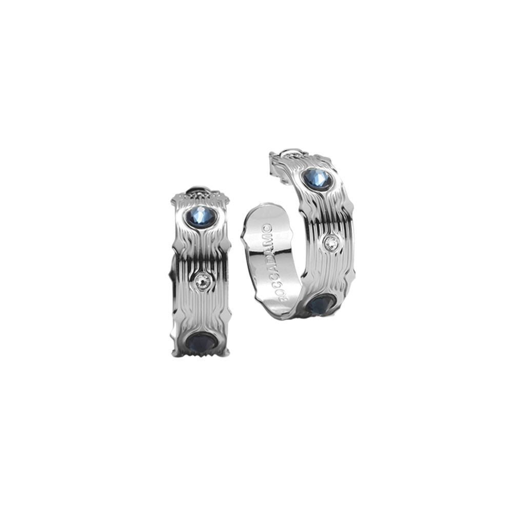 Orecchini a cerchio con Swarovski blu Default Title